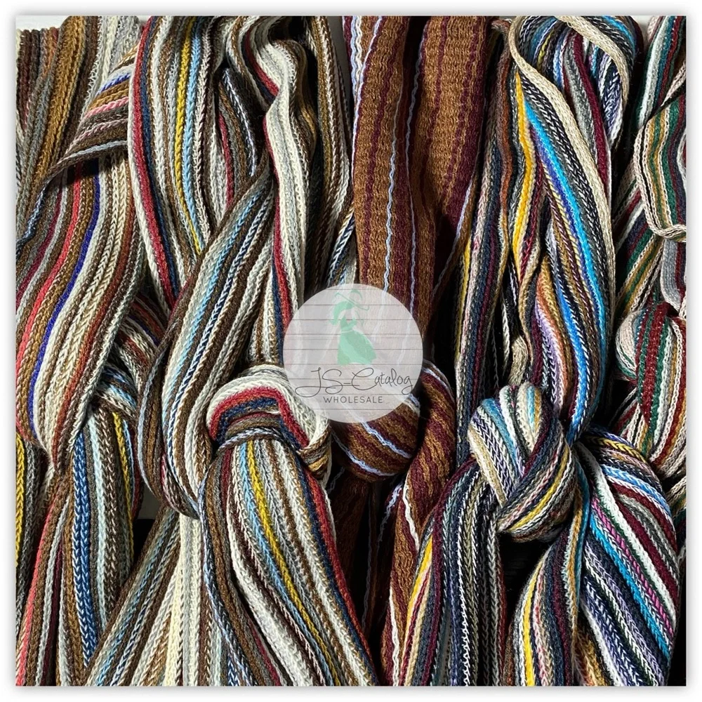 Colorful Striped Knit Scarves